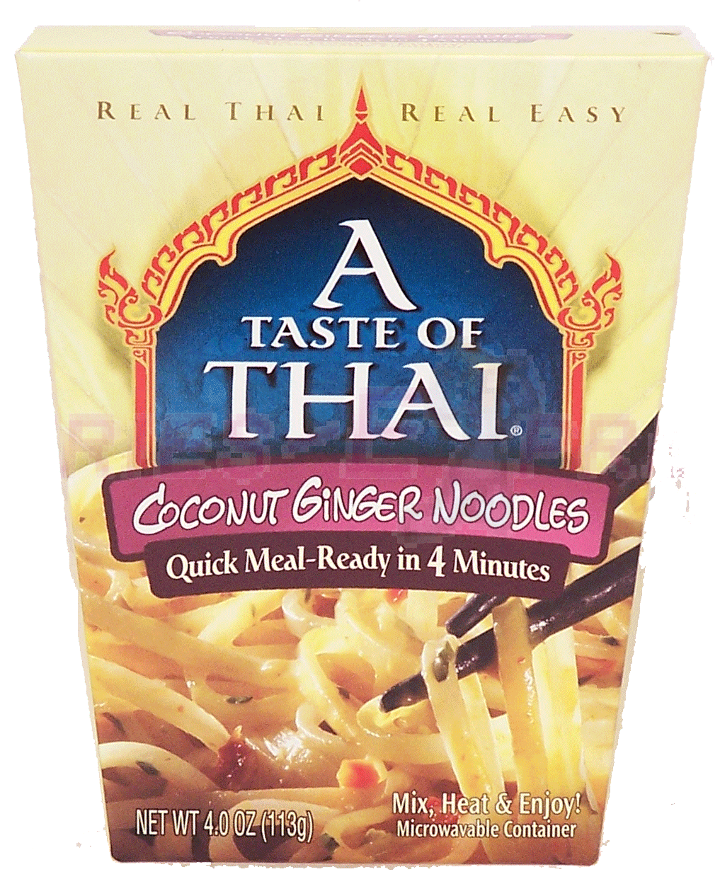 A Taste Of Thai&nbsp;&nbsp;coconut ginger noodles, quick meal-ready in 4 minutes, microwavable container Full-Size Picture